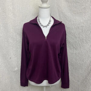 Patagonia Purple Capilene Quarter Zip Pullover Womens M Layering